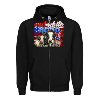 Black red white moo Zipper Hoodie - AdoDesignShop