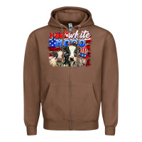Chestnut red white moo Zipper Hoodie - AdoDesignShop