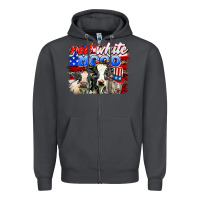 Smoke red white moo Zipper Hoodie - AdoDesignShop