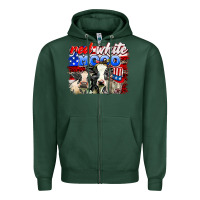 Sports Green red white moo Zipper Hoodie - AdoDesignShop