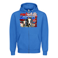 True Royal red white moo Zipper Hoodie - AdoDesignShop