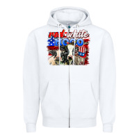 White red white moo Zipper Hoodie - AdoDesignShop