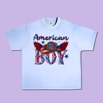 Urban Heavy Tee American boy with cowboy