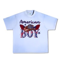 Grape Ice American boy with cowboy Urban Heavy Tee - texasbilliewilder