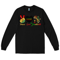Black peace love juneteenth 1865 Long Sleeve Tee - HRA Design Shop