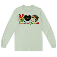 Matcha peace love juneteenth 1865 Long Sleeve Tee - HRA Design Shop