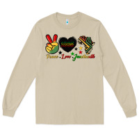 Mushroom peace love juneteenth 1865 Long Sleeve Tee - HRA Design Shop