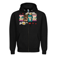 Black love dog Zipper Hoodie - AdoDesignShop