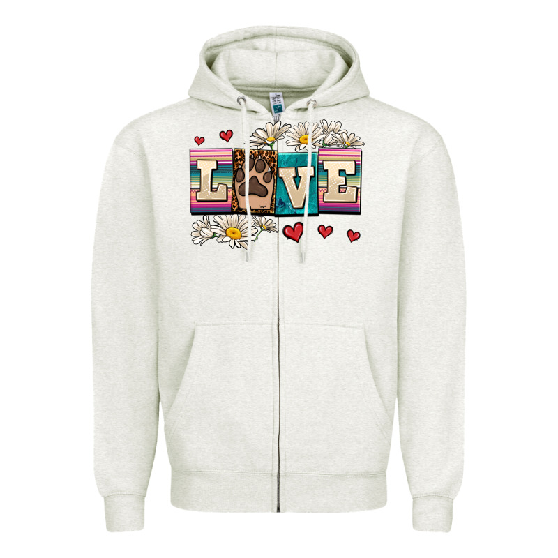 Love Dog Zipper Hoodie by AdoDesignShop | Teevron