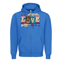 True Royal love dog Zipper Hoodie - AdoDesignShop