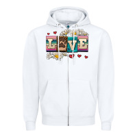 White love dog Zipper Hoodie - AdoDesignShop