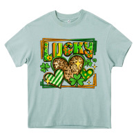 Lucky St Patricks Day Hearts Heavy Core Tee | Teevron