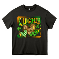 Asphalt lucky st patricks day hearts Heavy Core Tee - LillyAllenDesigns
