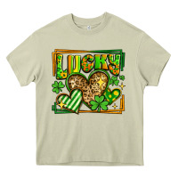 Mossy lucky st patricks day hearts Heavy Core Tee - LillyAllenDesigns