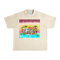 Beach Summer Coffee Cups Urban Heavy Tee | Teevron
