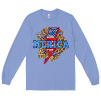 Colony Blue Merica lightning bolt Long Sleeve Tee - Neo Western