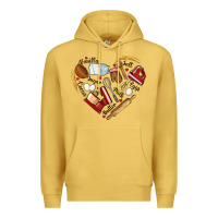 Antique Gold bake tools hearts Premium Hoodie - NancyCooperArtShop