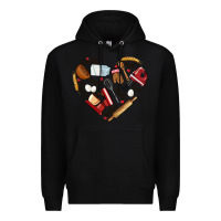 Black bake tools hearts Premium Hoodie - NancyCooperArtShop