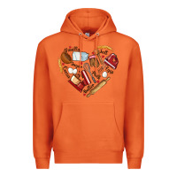 Carrot bake tools hearts Premium Hoodie - NancyCooperArtShop