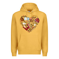 Mustard bake tools hearts Premium Hoodie - NancyCooperArtShop