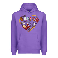 Purple bake tools hearts Premium Hoodie - NancyCooperArtShop