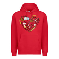 Red bake tools hearts Premium Hoodie - NancyCooperArtShop