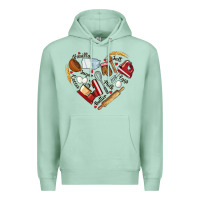 Seafoam bake tools hearts Premium Hoodie - NancyCooperArtShop