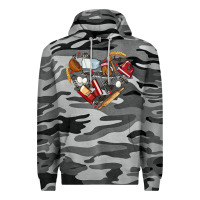 Slate Camo bake tools hearts Premium Hoodie - NancyCooperArtShop
