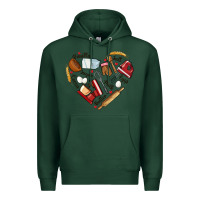 Sports Green bake tools hearts Premium Hoodie - NancyCooperArtShop
