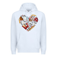 White bake tools hearts Premium Hoodie - NancyCooperArtShop