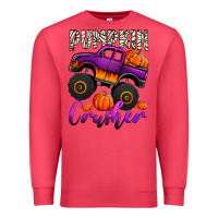 Cardinal pumpkin crusher monster truck Premium Sweatshirt - Jasminsmagicworld