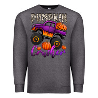 Charcoal Heather pumpkin crusher monster truck Premium Sweatshirt - Jasminsmagicworld
