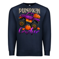 Navy pumpkin crusher monster truck Premium Sweatshirt - Jasminsmagicworld