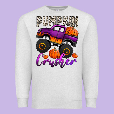 Pumpkin Crusher Monster Truck Premium Sweatshirt Designed By Jasminsmagicworld