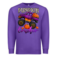 Purple pumpkin crusher monster truck Premium Sweatshirt - Jasminsmagicworld