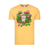 Vintage Mustard Too cute to pinch charolais calf Vintage Tee - RanaPortraitStore