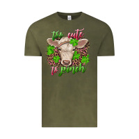 Vintage Olive Too cute to pinch charolais calf Vintage Tee - RanaPortraitStore