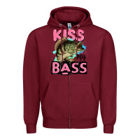 Burgundy kiss my bass Zipper Hoodie - JahusDesignShop