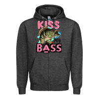 Charcoal Heather kiss my bass Zipper Hoodie - JahusDesignShop