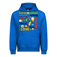 Cobalt name puzzle ribbon of inspiration Urban Hoodie - LillyAllenDesigns