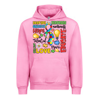 Fuchsia Pink name puzzle ribbon of inspiration Urban Hoodie - LillyAllenDesigns