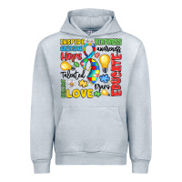 Heather Grey name puzzle ribbon of inspiration Urban Hoodie - LillyAllenDesigns
