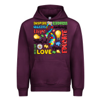 Mauve Wine name puzzle ribbon of inspiration Urban Hoodie - LillyAllenDesigns
