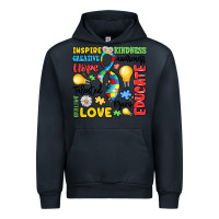 Navy name puzzle ribbon of inspiration Urban Hoodie - LillyAllenDesigns