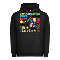 Pigment Black name puzzle ribbon of inspiration Urban Hoodie - LillyAllenDesigns