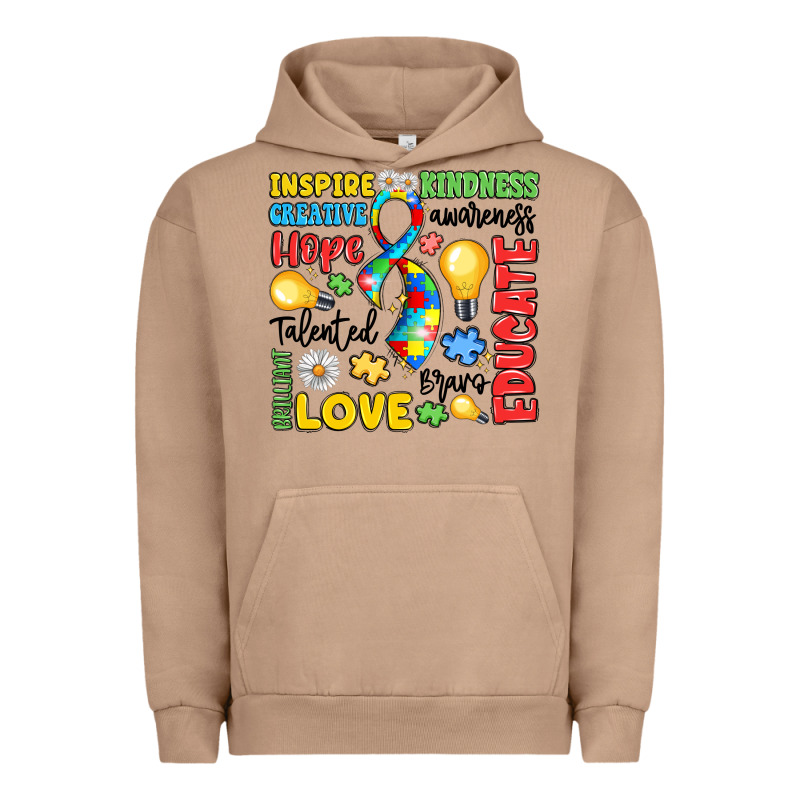 Name Puzzle Ribbon Of Inspiration Urban Hoodie by LillyAllenDesigns | Teevron