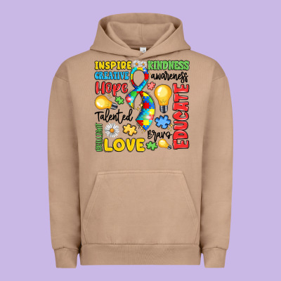 Name Puzzle Ribbon Of Inspiration Urban Hoodie Designed By Lillyallendesigns