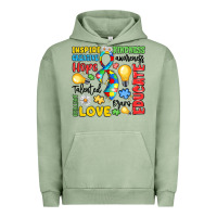 Pigment Oil Green name puzzle ribbon of inspiration Urban Hoodie - LillyAllenDesigns