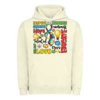 Pigment Pistachio name puzzle ribbon of inspiration Urban Hoodie - LillyAllenDesigns