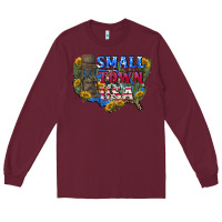 Burgundy Small town usa 4th of july Long Sleeve Tee - CowGirlArtShop